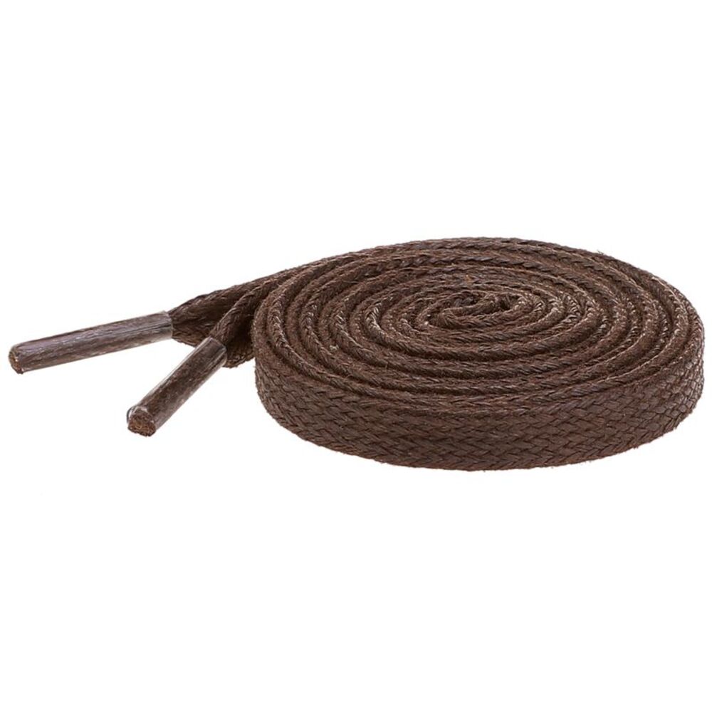 1 Pair Flat Shoe Laces, Unisex Waxed Cotton Athletic Shoelaces Dark Coffee
